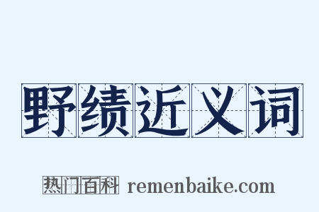野绩近义词是什么意思的图片